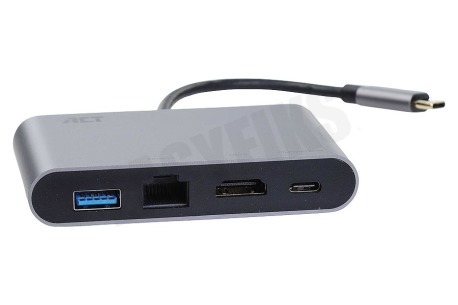 ACT AC7040 USB-C -HDMI Multiport Adapter met Ethernet en USB Hub