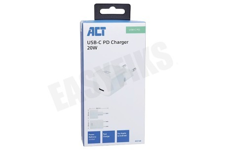 ACT AC2120 Compacte USB-C lader 20W met Power Delivery