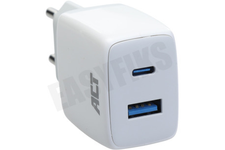 ACT AC2122 USB-C & USB-A lader 20W met Power Delivery