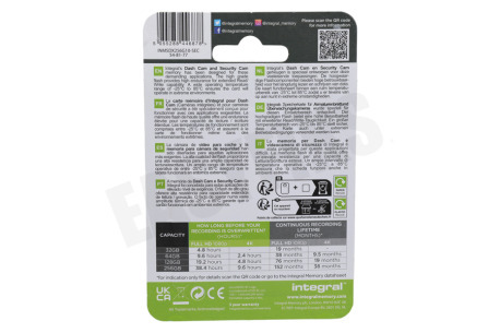Integral INMSDX256G10-SEC 256GB Security Micro SD 4K V30 UHS-1U3 A1 Class 10