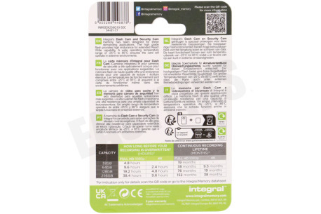Integral INMSDX256G10-SEC 256GB Security Micro SD 4K V30 UHS-1U3 A1 Class 10