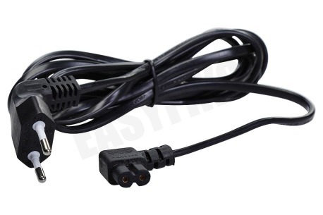Easyfiks Netvoedingskabel C7 haaks, 2x0.75mm2, 2 Meter Zwart