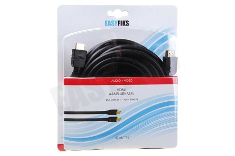 Easyfiks HDMI Kabel 2.0 High Speed + Ethernet, 10 Meter, Verguld