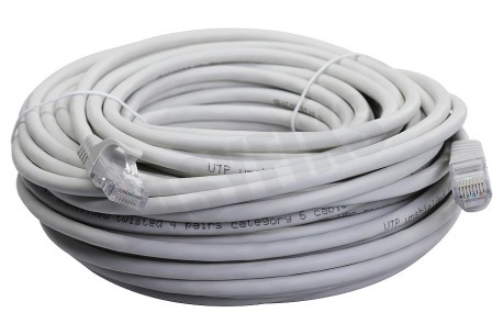 Easyfiks UTP CAT6 Netwerkkabel Wit, 20 meter, 2x RJ45 Male
