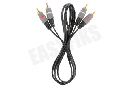 Easyfiks  Tulp Kabel 2x RCA Male-2x RCA Male, 1.5 meter