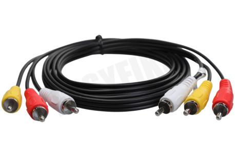 Easyfiks Tulp Kabel 3x RCA Male-3x RCA Male, 1.5 meter