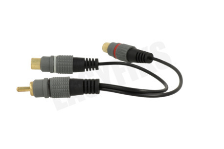 Easyfiks Tulp Splitter RCA Male - 2x Tulp Contra RCA Female 20cm