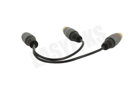 Easyfiks Tulp Splitter RCA Male - 2x Tulp Contra RCA Female 20cm