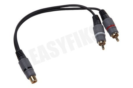 Easyfiks Tulp Splitter Contra RCA Female - 2x Tulp RCA Male