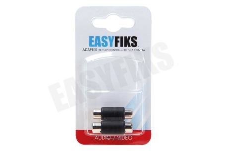 Easyfiks Tulp Adapter 2x Contra RCA Female - 2x Contra RCA Female