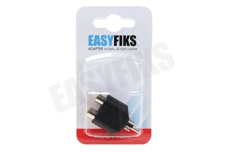 Easyfiks Tulp Adapter RCA Male - 2x Contra RCA Female