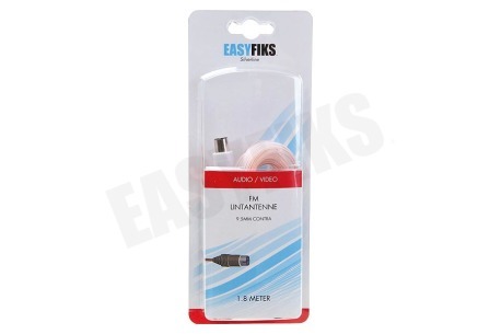Easyfiks FM-lintantenne, IEC Contra Female 9.5mm, 1.8 Meter