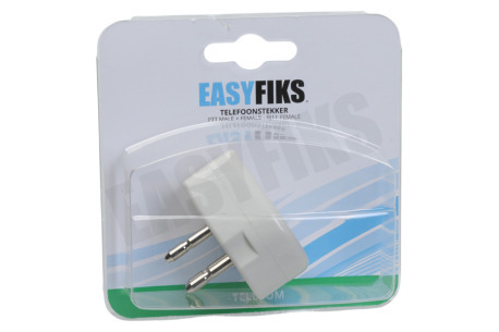 Easyfiks Telefoon Stekker RJ11 6p4c Male, Wit, NL