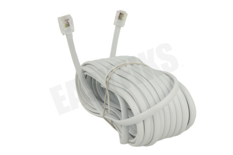Easyfiks Telefoonkabel Wit, 2x RJ11 6p4c Male, 10.0 Meter