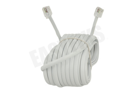 Easyfiks Telefoonkabel Wit, 2x RJ11 6p4c Male, 10.0 Meter