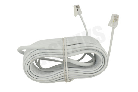 Easyfiks Telefoonkabel Wit, 2x RJ11 6p4c Male, 10.0 Meter