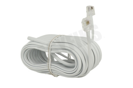 Easyfiks Telefoonkabel Wit, 2x RJ11 6p4c Male, 10.0 Meter