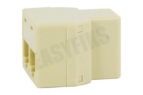 Easyfiks Netwerk Splitter geschikt voor Universeel RJ45 8p8c Contra Female 2x RJ45 8p8c Contra Female, wit