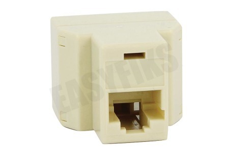 Easyfiks Netwerk Splitter geschikt voor Universeel RJ45 8p8c Contra Female 2x RJ45 8p8c Contra Female, wit