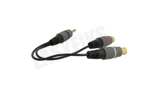 Easyfiks Jack Verloopkabel 3.5mm Male - 2x Tulp Contra RCA Female