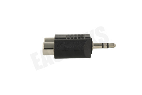 Easyfiks Jack Verloopstekker 3.5mm Male-2x Tulp Contra RCA Female
