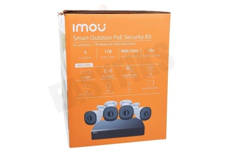 Imou NVR1104HS-P-S3/H-1T/4-F22AP Camerasysteem 1 TB HDD