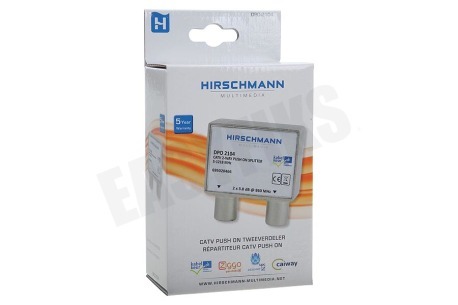 Hirschmann DPO2104 Coax Splitter IEC Female ingang, 2x Male uitgang, nummer 11