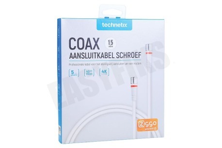 Technetix 11200490 Coax Aansluitkabel Schroef 1,5 meter