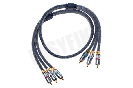 Hirschmann Tulp Kabel Component Kabel, 3x Tulp RCA Male - 3x Tulp RCA Male