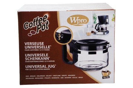 WPRO UCF100 Koffiekan 12/15 kops -zwart-