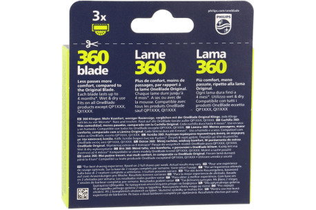 Philips QP430/50 Scheerblad OneBlade 360, 3 Pak