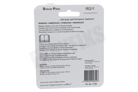 NewSPeak Scheerapparaat RQ11 Shaver-Parts RQ11