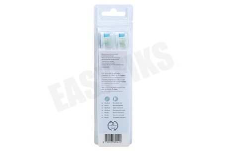 Philips HX6068/12 W2 Optimal White Standaard sonische opzetborstels, 8st