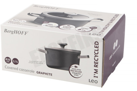 BergHOFF LEO RECYCLED Kookpan Antikleef Graphite 20cm