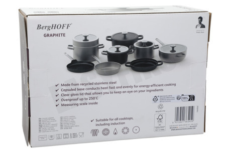 BergHOFF LEO RECYCLED Kookpan Graphite 16cm
