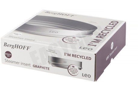 BergHOFF LEO RECYCLED Stoommandje Graphite 20-24cm