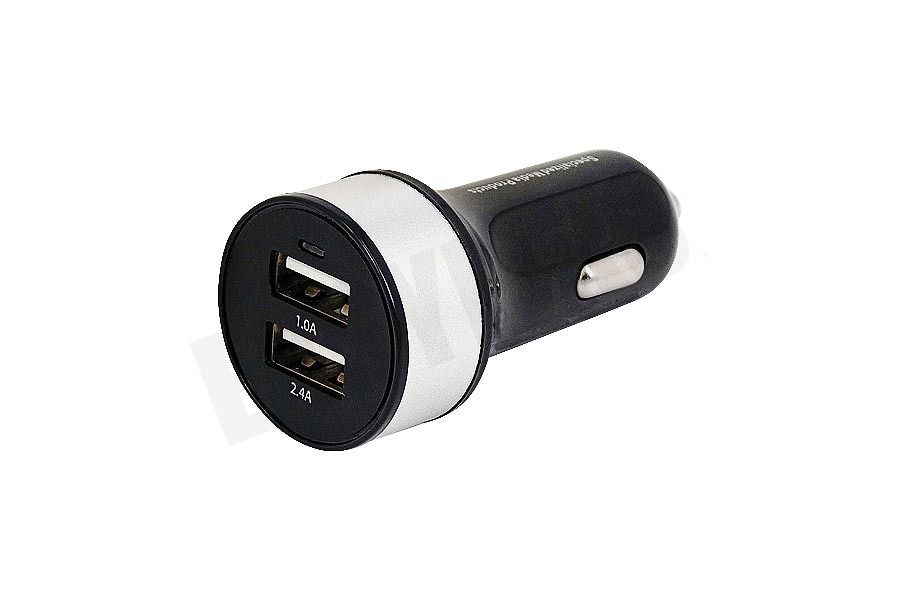 Spez USB Autolader Dual USB Autolader 3.4A, Zwart/Zilver