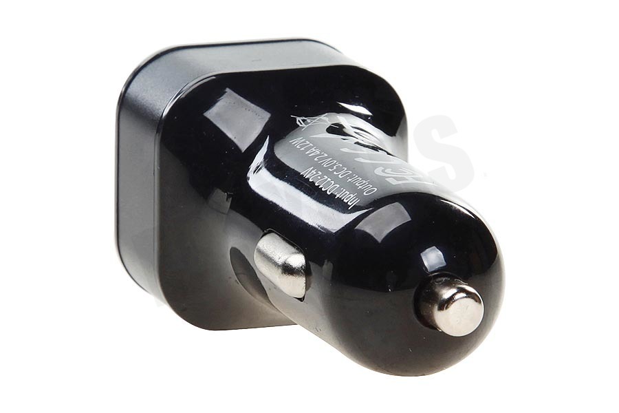 Spez Autolader Apple Lightning 2.4A Dual USB, 100cm