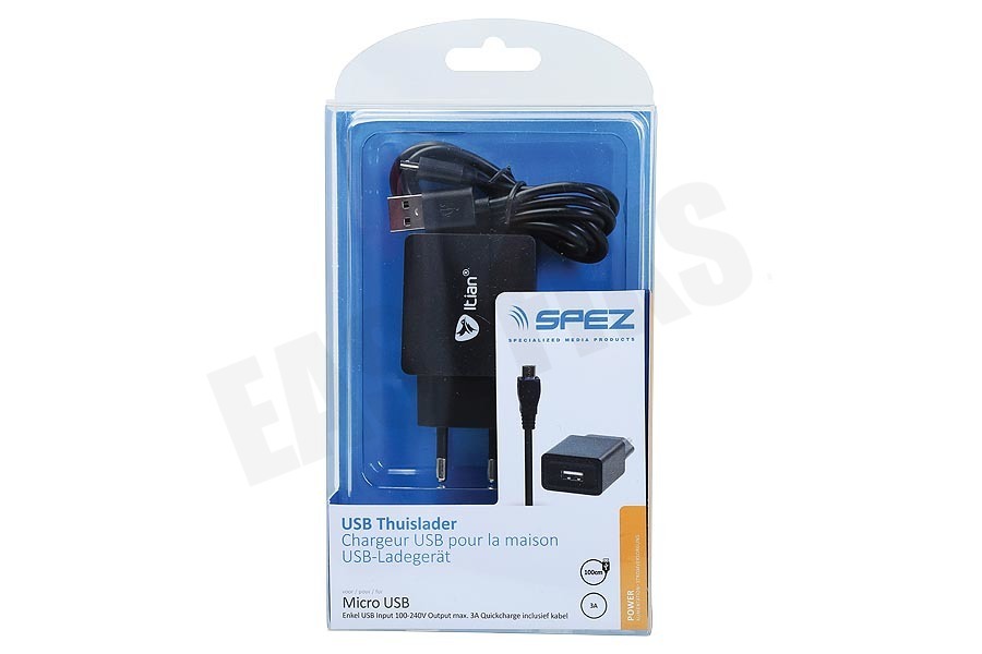 Spez Oplader Quick Charge 2.0, 100cm
