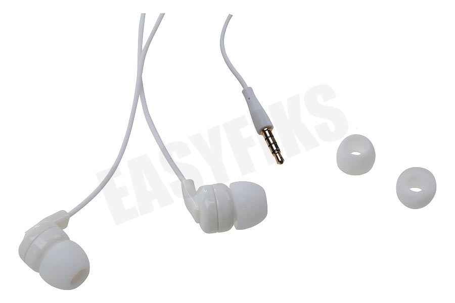 Spez Stereo headset In-ear met opname knop, Wit
