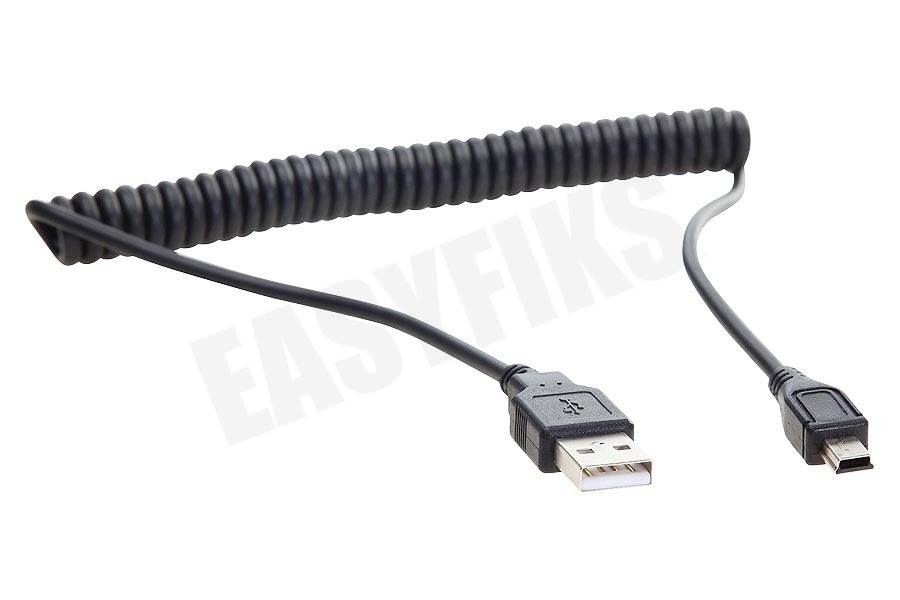 Spez USB Kabel Mini USB, Spiraal, Max. 100cm