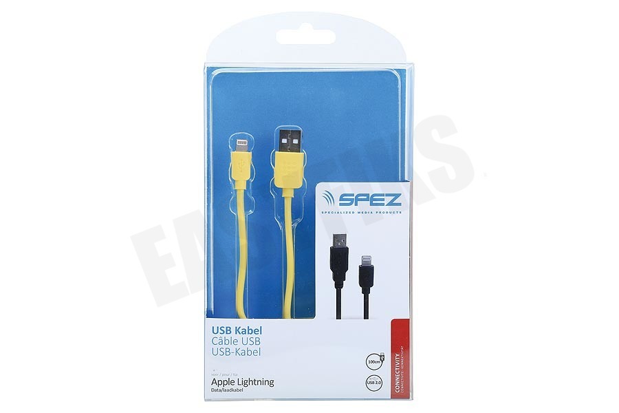 Spez USB Kabel Apple Lightning 100cm Geel