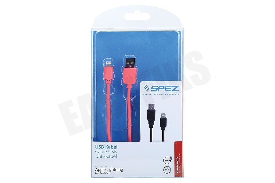 Spez USB Kabel Apple Lightning 100cm Roze