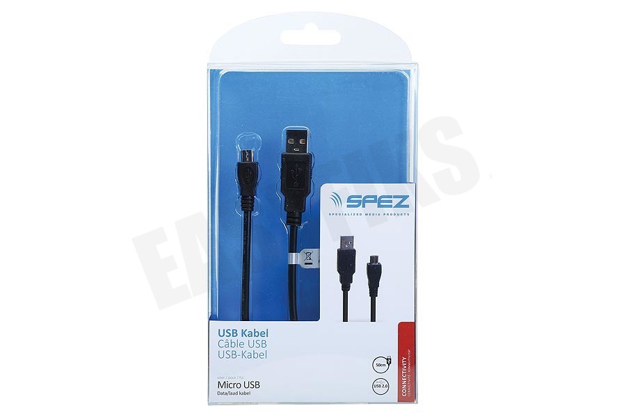 Spez Micro USB Kabel 50cm Zwart