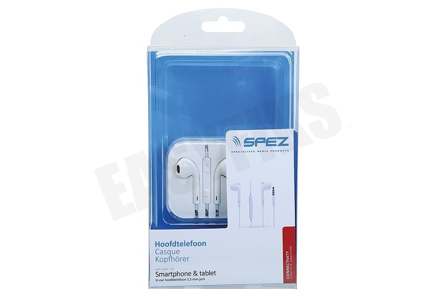 Spez In Ear Hoofdtelefoon Wit, 3,5mm Jack