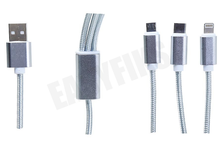 Spez Oplaadkabel 3 in 1, 1 meter