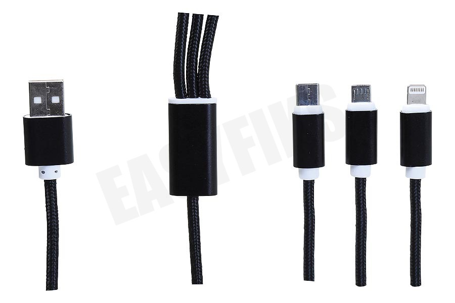 Spez Oplaadkabel 3 in 1, 1 meter