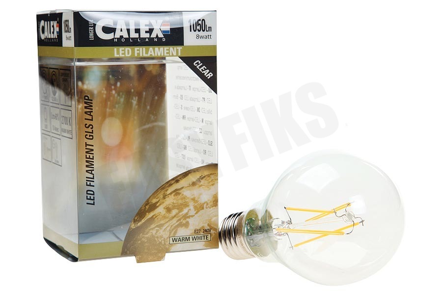 Calex 425210 Calex LED volglas Filament Standaardlamp Helder 8W