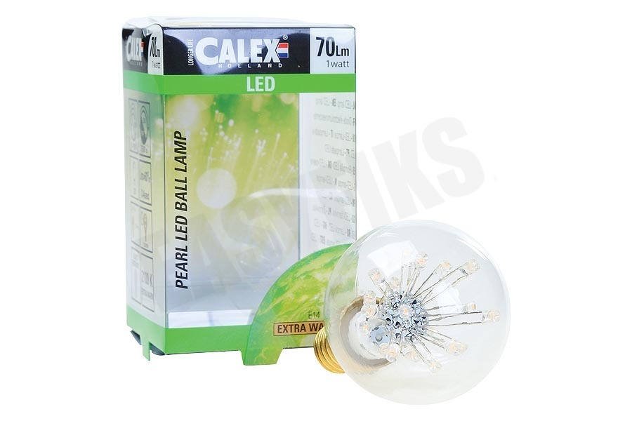 Calex 474458 Calex Pearl LED Kogellamp 240V 1,0W E14 P45, 20-leds