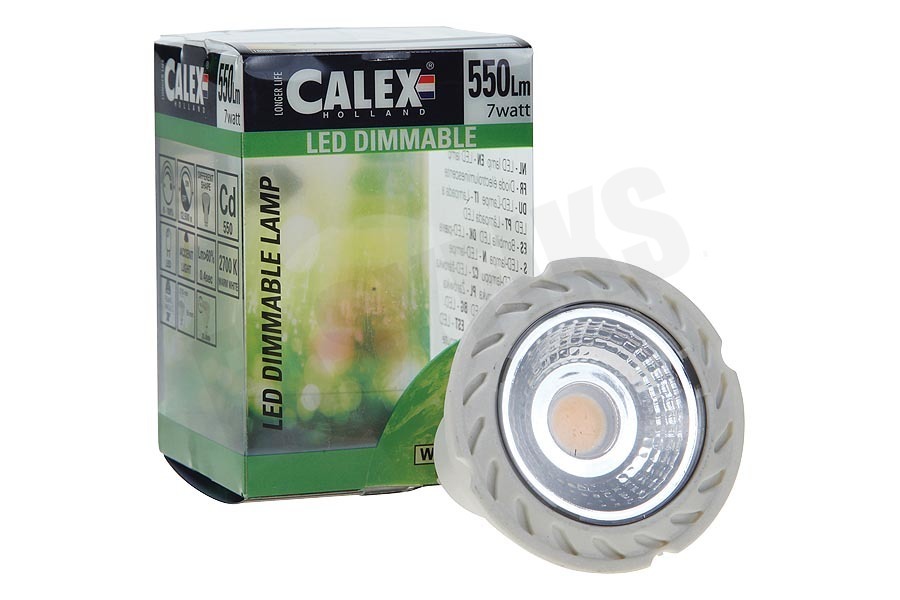 Calex 423550 Calex COB LED lamp GU10 240V 7W warmwit 2700K Dimbaar